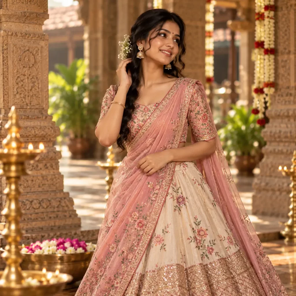 Designer Pattu Half Saree