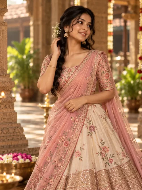 Designer Pattu Half Saree
